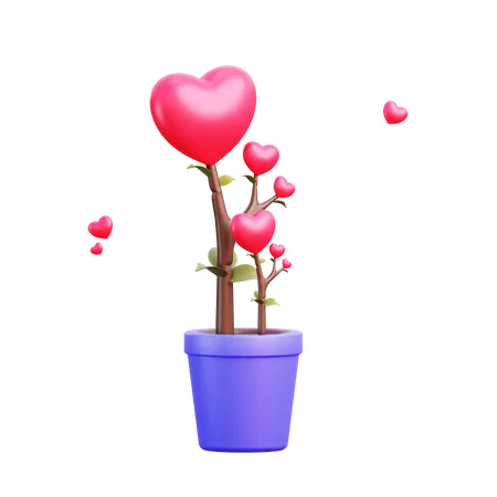 Planta de amor  3D Illustration