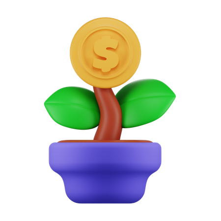 Planta de dólar  3D Icon