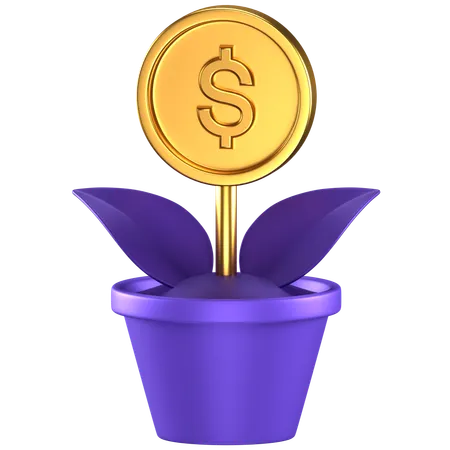 Planta de dólar  3D Icon