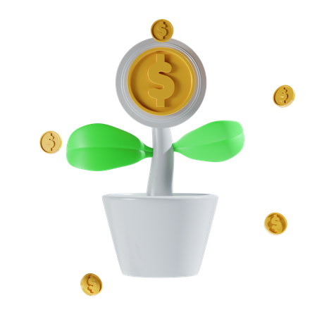 Planta del dólar  3D Icon