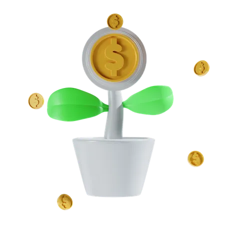 Planta de dólar  3D Icon