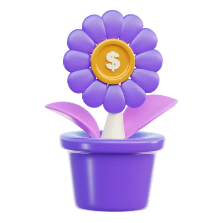 Icono 3 D De La Planta Del Dolar Que Se Puede Utilizar Para Diversos Fines Como Sitios Web Aplicaciones Moviles Presentaciones Y Otros 3D Icon
