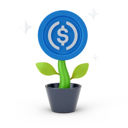 Planta de dólar  3D Icon