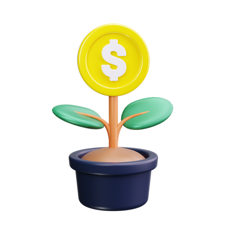 Planta de dólar  3D Icon