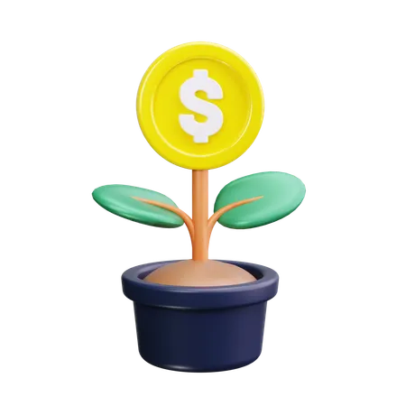 Planta del dólar  3D Icon