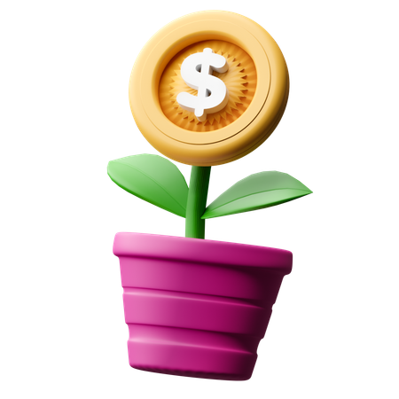 Planta del dólar  3D Icon