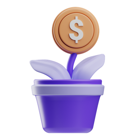 Planta del dólar  3D Icon