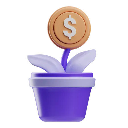 Planta del dólar  3D Icon