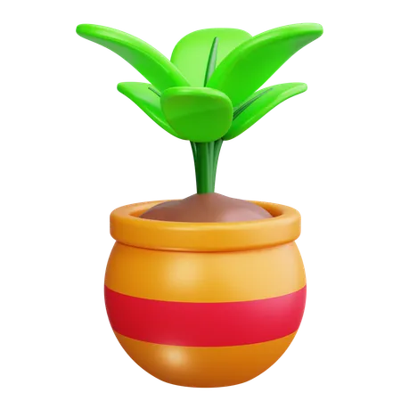 Vaso de planta  3D Icon