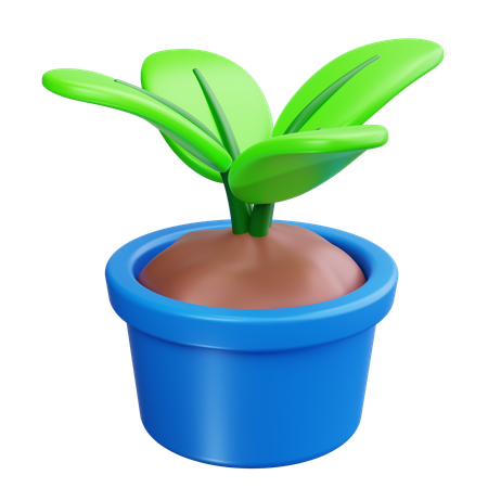 Vaso de planta  3D Icon