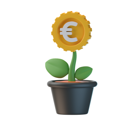 Planta euro  3D Icon