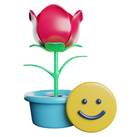 Felicidad de las plantas  3D Icon