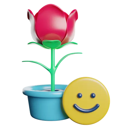 Felicidad de las plantas  3D Icon