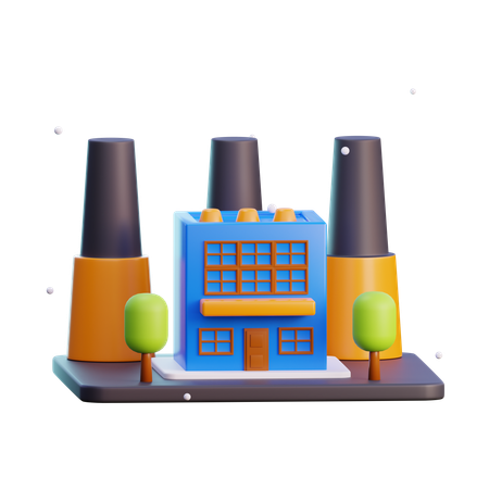 Planta industrial  3D Icon