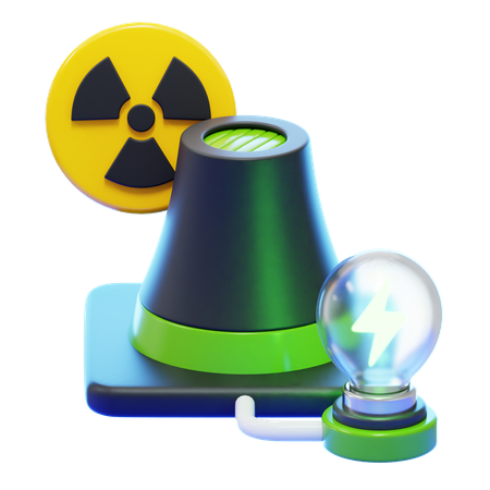 Planta nuclear  3D Icon