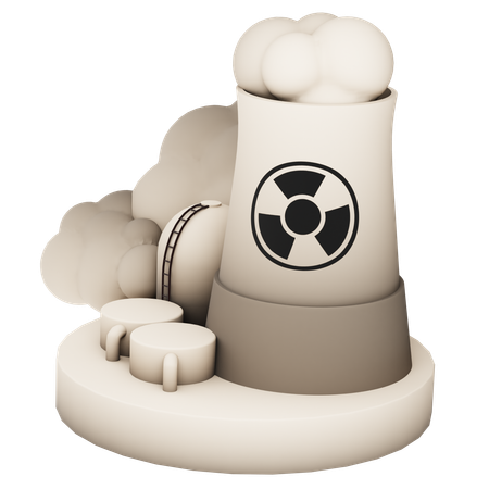 Planta nuclear  3D Icon