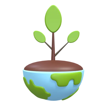 Planta terrestre  3D Icon