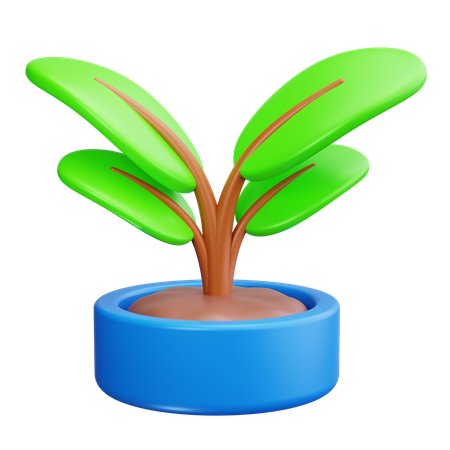 Plantación de árboles  3D Icon