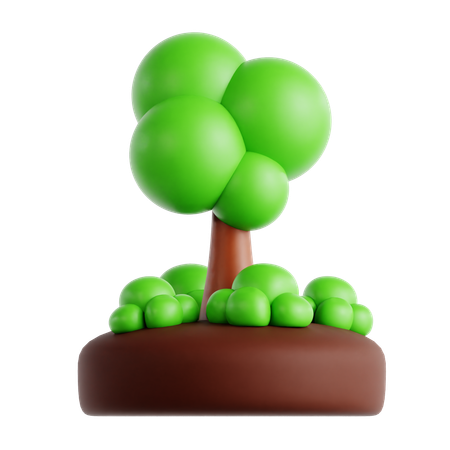 Plantación de árboles  3D Icon