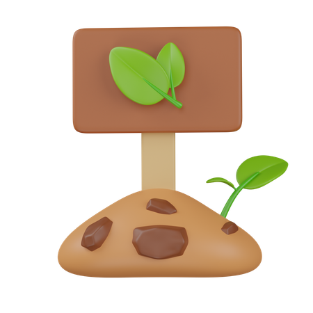 Signo de plantación  3D Icon