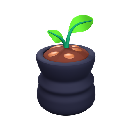 Plantando  3D Icon