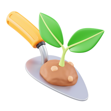 Plantando semillas  3D Icon