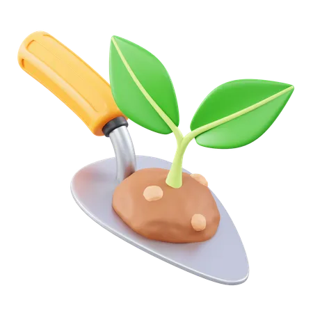 Plantando semillas  3D Icon