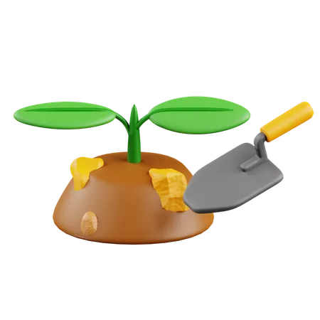 Planter un arbre  3D Icon