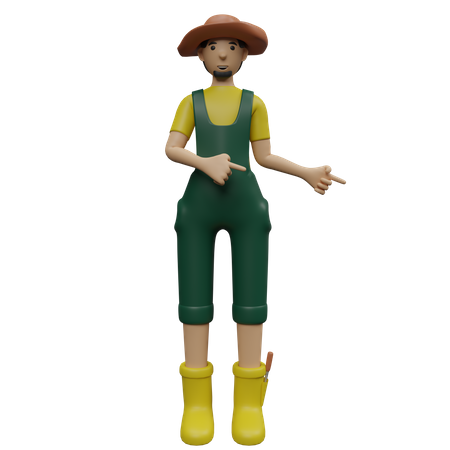 Plantation farmer  3D Icon