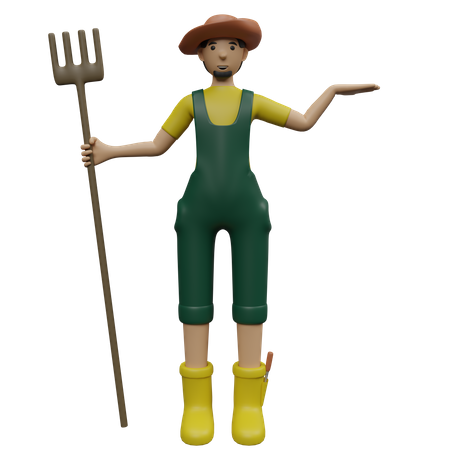 Plantation farmer  3D Icon