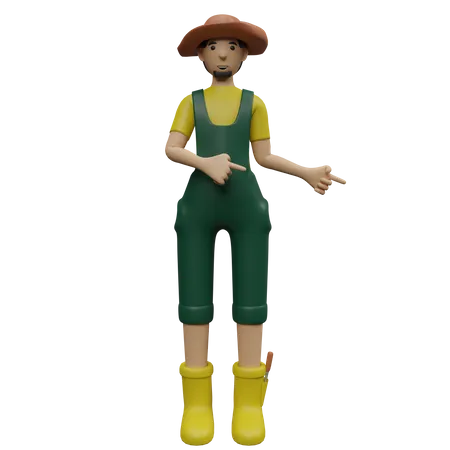 Plantation farmer 3D Illustration