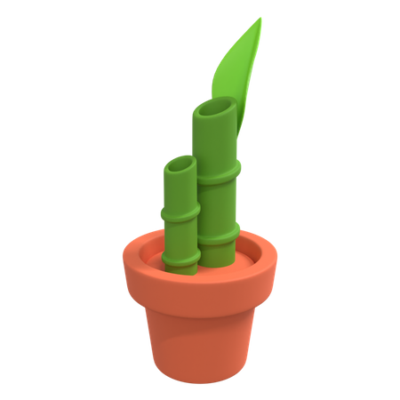 Plante de bambou  3D Illustration