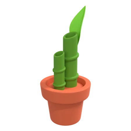 Plante de bambou  3D Illustration