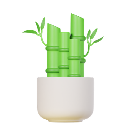 Plante de bambou porte-bonheur  3D Icon