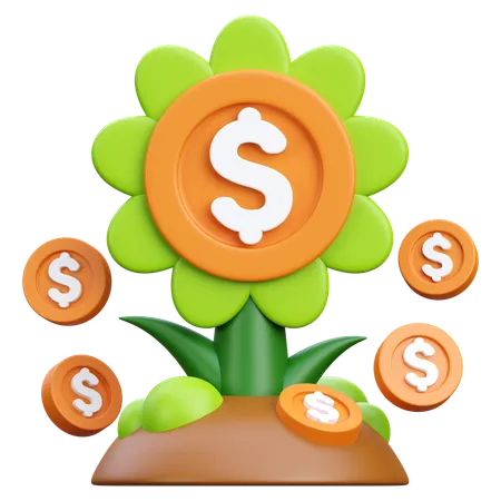 Plante dollar  3D Icon