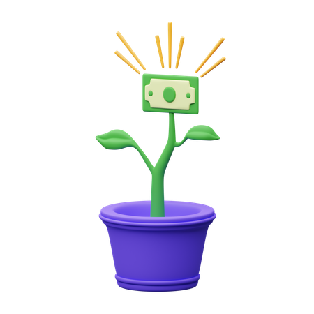 Plante dollar  3D Icon