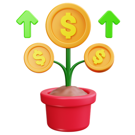 Plante dollar  3D Icon