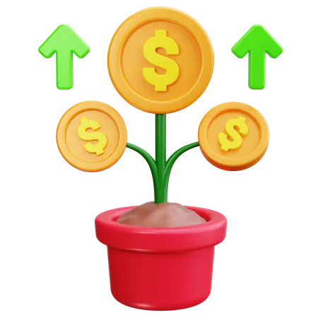 Plante dollar  3D Icon