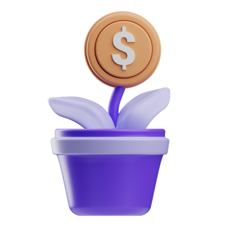 Plante dollar  3D Icon