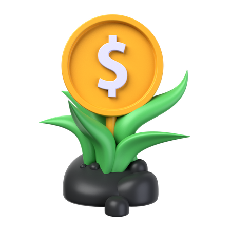 Plante dollar  3D Icon