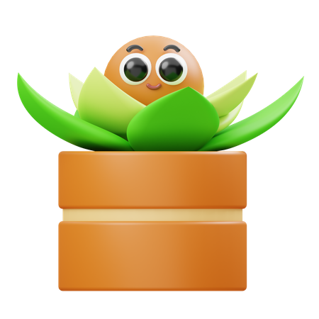 Plante mignonne  3D Illustration