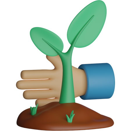 Planting  3D Icon