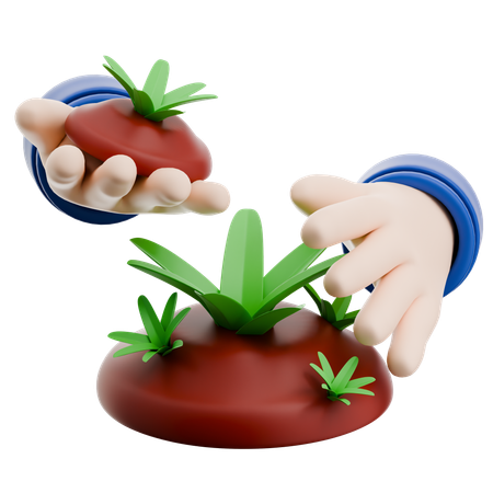 Planting  3D Icon