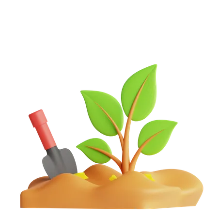 Planting  3D Icon