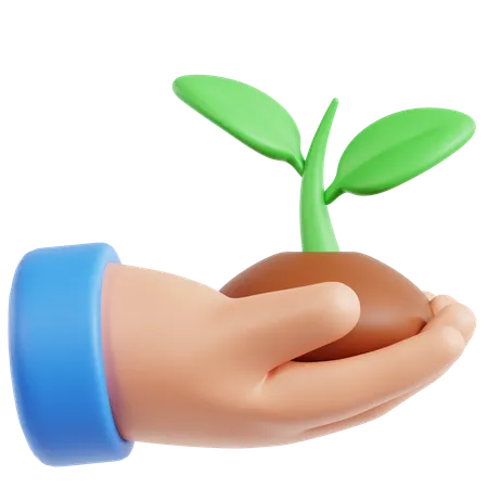 Planting  3D Icon