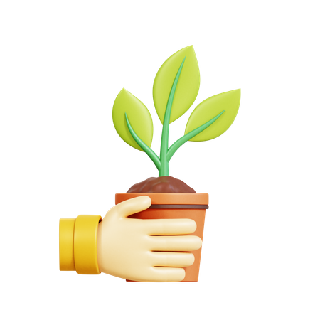 Planting  3D Icon
