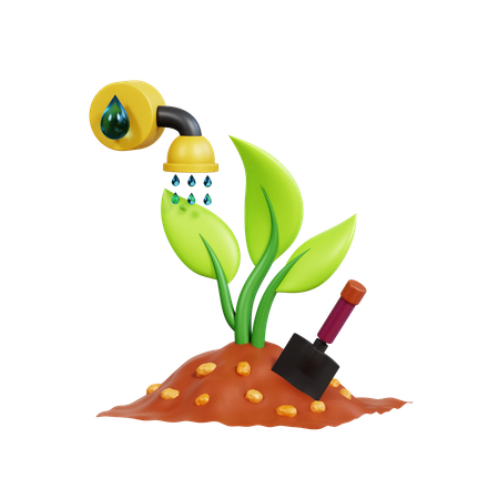 Planting  3D Icon