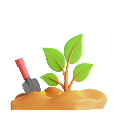 Planting  3D Icon