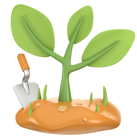 Planting  3D Icon