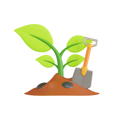 Planting  3D Icon